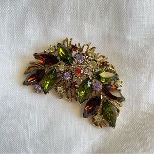 Vintage R.J. Graziano Statement Piece Rhinestone Brooch